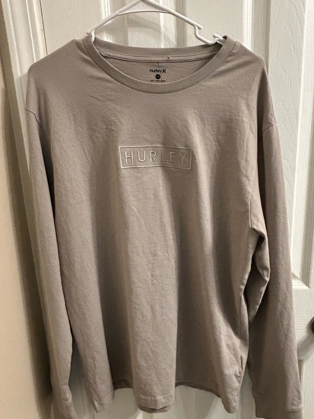 Hurley Long Sleeve Crewneck Shirt - Taupe Gray